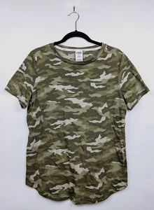 Victoria’s Secret ROSA T-Shirt Mujer’s L Verde Camuflaje Prendas para Dormir - Imagen 1 de 4