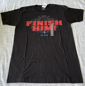 Camiseta Negra Mortal 1 Kombat Finish Him Para Hombre Talla Mediana Game Stop Exclusiva - Imagen 1 de 6