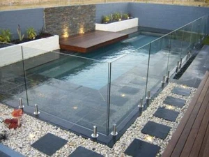 New Frameless Glass Balustrade - Spigot System with 10mm Toughened Glass - Picture 1 of 20