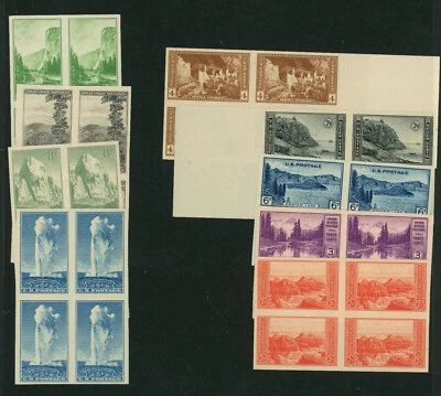 USA Scott # 756-765 Farley VF Blocks MNG as Issued US Stamps Cat $62 - Image 1 of 4