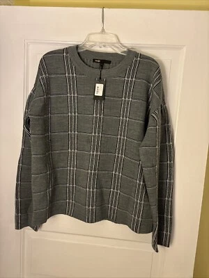 Maje Womens Gray  Plaid Sweater, Size 1  Hismission Carreaux  NWT Retail $295 - Image 1 of 4