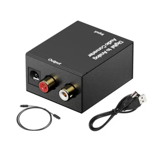 Digital to Analog Audio Converter L/R Optical Coaxial Toslink Adapter RCA Klinke - Bild 1 von 11