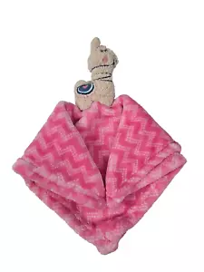 HB Hudson Baby Llama Alpaca Pink Plush Infant Security Blanket Lovey 14x14 - Picture 1 of 13