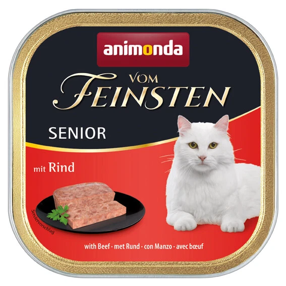 animonda Vom Feinsten Senior mit Rind 32x 100 g Katzenfutter Nassfutter - Bild 1 von 1