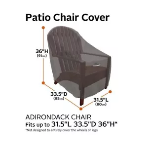 Classic Accessories Ravenna Water Resistant Patio Adirondack Chair Cover - Picture 1 of 4