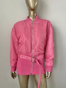 $750 OPENING CEREMONY PINK OVERSIZED BOMBER JACKET TUNIC S - Picture 1 of 10