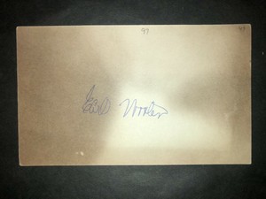 1947 SENATORS: Earl Wooten, SIGNED 3x5 Card (JS), D.2006