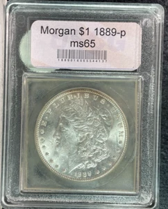 Dólar de plata Morgan 1889 ~bu ~bonita moneda~ref#usc - Imagen 1 de 4