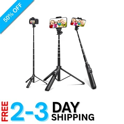 Universal Wireless Remote Selfie Stick Tripod – 62 Inch for Vlogging & Adventure - Image 1 of 4