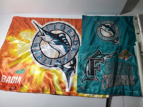 Miami Florida Marlins Retro Logo Vehicle Car Window Flag MLB Baseball Vintage Cover