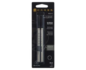 6 QTY Cross Selectip Gel Rollerball Pen Refills - Black  3 Dual Packs - Picture 1 of 1
