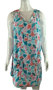 Jane and Bleecker Size L Nightgown Sleepwear Sleeveless Front Pockets Floral  - Picture 1 of 8