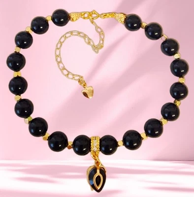 Damen Armband💫2 Stück Achat Perlenarmband vergoldete Perlen Damen Schmuck - Bild 1 von 2