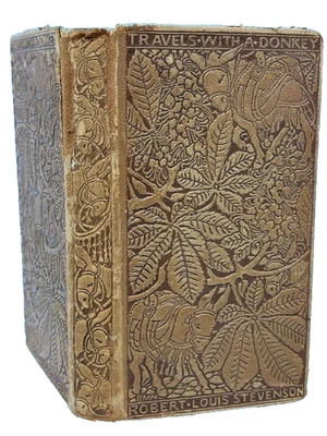 1907 MINIATURE LEATHER – TRAVELS WITH A DONKEY – R.L. STEVENSON – DE VINNE PRESS - Image 1 of 4