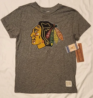 Youth Chicago Blackhawks Original Retro Brand Gray T-Shirt Sz XL - Image 1 of 4