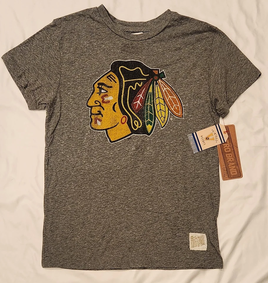 Youth Chicago Blackhawks Original Retro Brand Gray T-Shirt Sz XL - Image 1 of 4