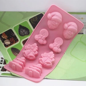 1Pc DIY Silicone Baking Molds Christmas Themed Shape Mold Handmade Soap Mold - Picture 1 of 12