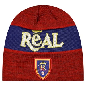 Men's New Era Red Real Salt Lake 2025 Kickoff Beanie - Picture 1 of 2
