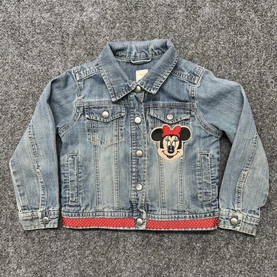 Minnie Mouse Gymboree Denim Jean Snap Jacket 2008 Disney Youth Girls Size 5 - Image 1 of 4