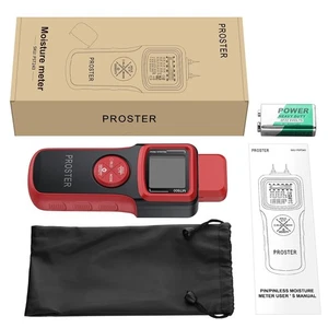 Proster 2 in 1 Moisture Meter 4 Wood & Building Materials Damp Meter Pin/pinless - Picture 1 of 9