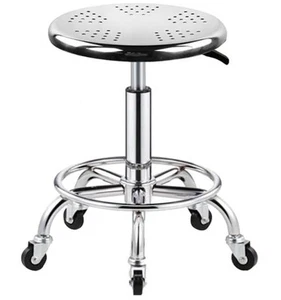 Rolling Stool,Heavy Duty Stainless Steel Stool for Work Bench, Adjustable Swi... - Picture 1 of 9