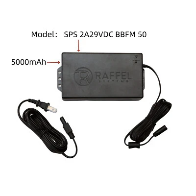 RAFFEL SYSTEMS 5000mAh Recliner Raffel Rechargeable Battery Pack Power Supply SPS 2A29VDC BBFM