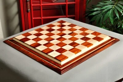 Cocobolo & Curly Maple Signature Contemporary IV - 2.5" Luxury Chess Board - Image 1 of 4