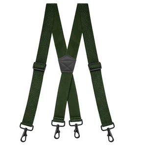 Buyless Fashion Suspender Men 48"" Adjustable Straps 1 1/2"" X Back Strong Hooks - Picture 1 of 98