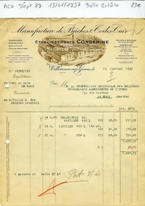 Dépt 89 - Villeneuve sur Yonne - Belle Entête d'une Manufacture du 13/01/1937 - Picture 1 of 1