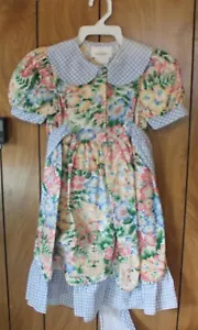 VINTAGE Bonnie Jean Girls Size 6 FLORAL Ruffle Dress - Picture 1 of 4