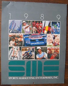 1989 "Sports Marketing Enterprises Calendar" golf, auto racing, etc. with photos - Picture 1 of 3