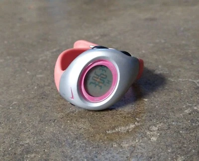 Nike Sports Watch Kid's Wristwatch Pink Silver Digital Rubber 6.5" - Image 1 of 4