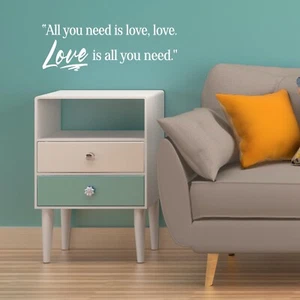 All You Need is Love Beatles Inspired Vinyl Wall Art Sticker Decal Home Decor - Picture 1 of 4