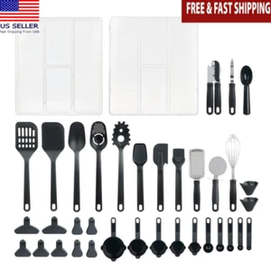 36 Piece Kitchen Gadget Set Cooking Utensils Drawer Organizer Essential Tools US - Picture 1 of 19