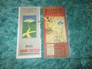 1994 ILLINOIS HIGHWAY ROADMAPS 175TH ANNIVERSARY OF STATEHOOD AND RAMADA  CASINO - Picture 1 of 2