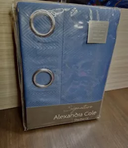 Alexandra Cole Signature Navy Blue Darkening Thermal Grommet Curtains 45" x 95" - Picture 1 of 7