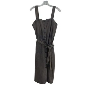 She + Sky Brown Women's Button Up Midi Dress L - Cotton Tank/Shirt, NWT - Picture 1 of 5