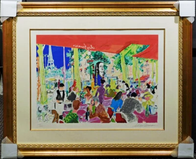 LeRoy Neiman "Chez Francis" con marco personalizado Café Europa firmado a mano 239/275 certificado de autenticidad Foto 1 de 4