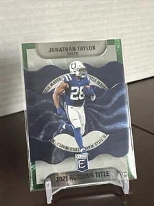 Jonathan Taylor 2022 Panini Donruss Elite #TW4 Title Waves Rushing Title Colts - Picture 1 of 2