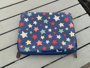 Cath Kidston Vintage Navy Star Padded Laptop Sleeve Case 37x28x2cm VGC - Bild 1 von 3