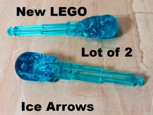 New LEGO Arrow Trans Blue Technic ICE Arrows Lot of 2 Hard Plastic Water Cannon - Picture 1 of 1