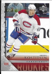 2005-06 Upper Deck Young Guns Andrei Kostitsyn Rookie Card RC #482