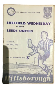 SHEFFIELD WEDNESDAY V LEEDS UNITED - DIVISION ONE - 29/4/1960 - Picture 1 of 1