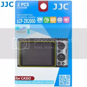 JJC LCP-ZR2000 LCD Film Screen Protector for CASIO EX-ZR2000 ZR1600 ZR3500 - Picture 1 of 4