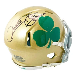 Rocket Ismail Signed Notre Dame Fighting Irish Shamrock Speed Mini Football Helm - Picture 1 of 3