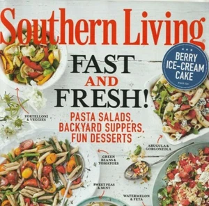 Southern Living Magazin Juli 2014 Hinterhof Abendessen Desserts Beeren Eiscreme Kuchen - Bild 1 von 3