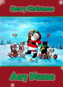 PERSONALISED CHRISTMAS CARD CHILDREN GIRLS BOYS SON DAUGHTER GRANDSON NEPHEW - Picture 1 of 1