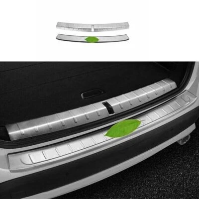 Protector de 2 piezas de acero plateado apto para parachoques trasero BMW X1 F48 2016-2021 Foto 1 de 4