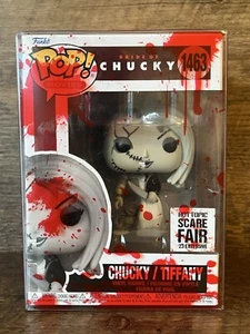 Funko Pop! Chucky Tiffany #1463 Scare Fair 2023 con protezione schizzi di sangue - Foto 1 di 6