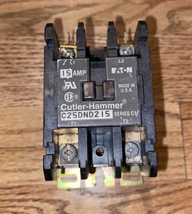 Cutler Hammer Eaton  C25DND215 Contactor With 24 Volt AC Coil - Picture 1 of 2